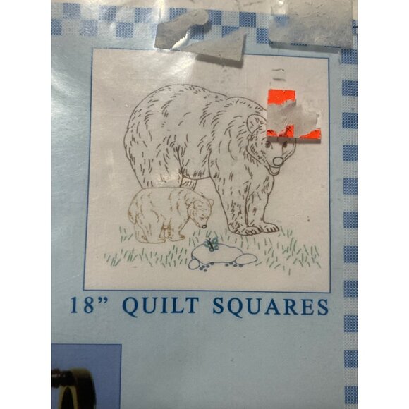 Quilt Squares Bear Family Embroidery Pattern Jack Dempsey Needle Art Craft Kit - Picture 6 of 13